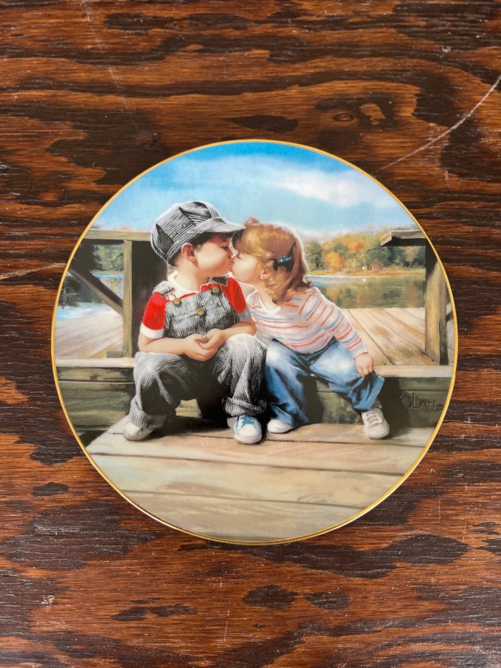 Hamilton Collection "First Kiss" Collector Plate • Donald Zolan • World of Zolan
